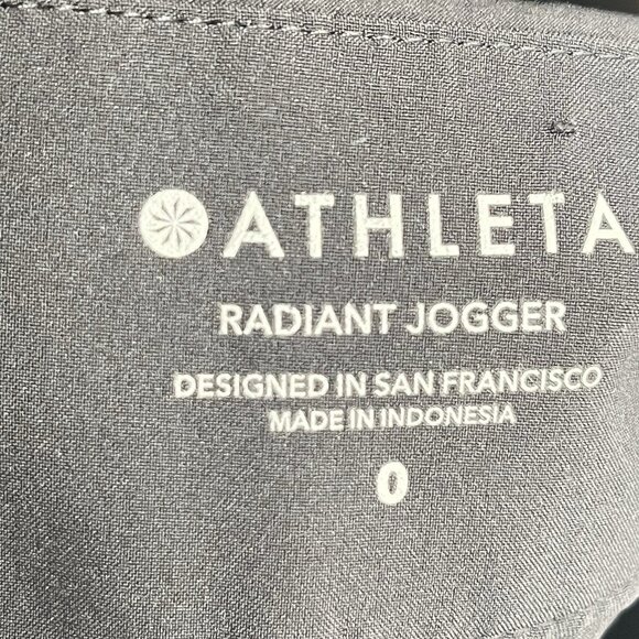 Athleta Radiant Jogger Black Sz 0 S11134-00 Active Workout Athleisure Outdoors - Picture 7 of 8